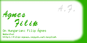 agnes filip business card