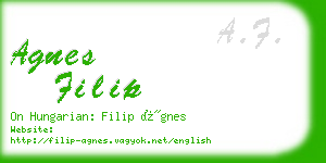 agnes filip business card
